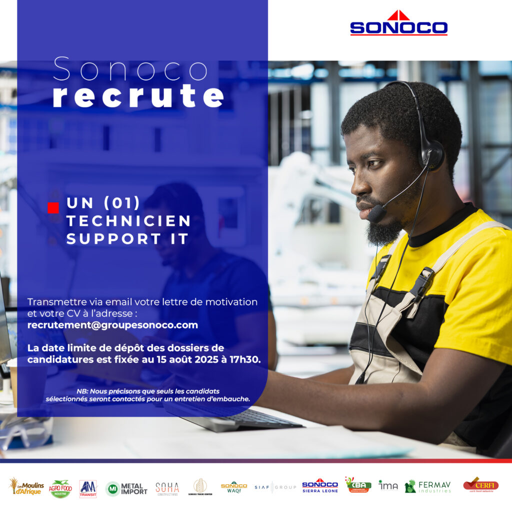 UN (01) TECHNICIEN SUPPORT IT